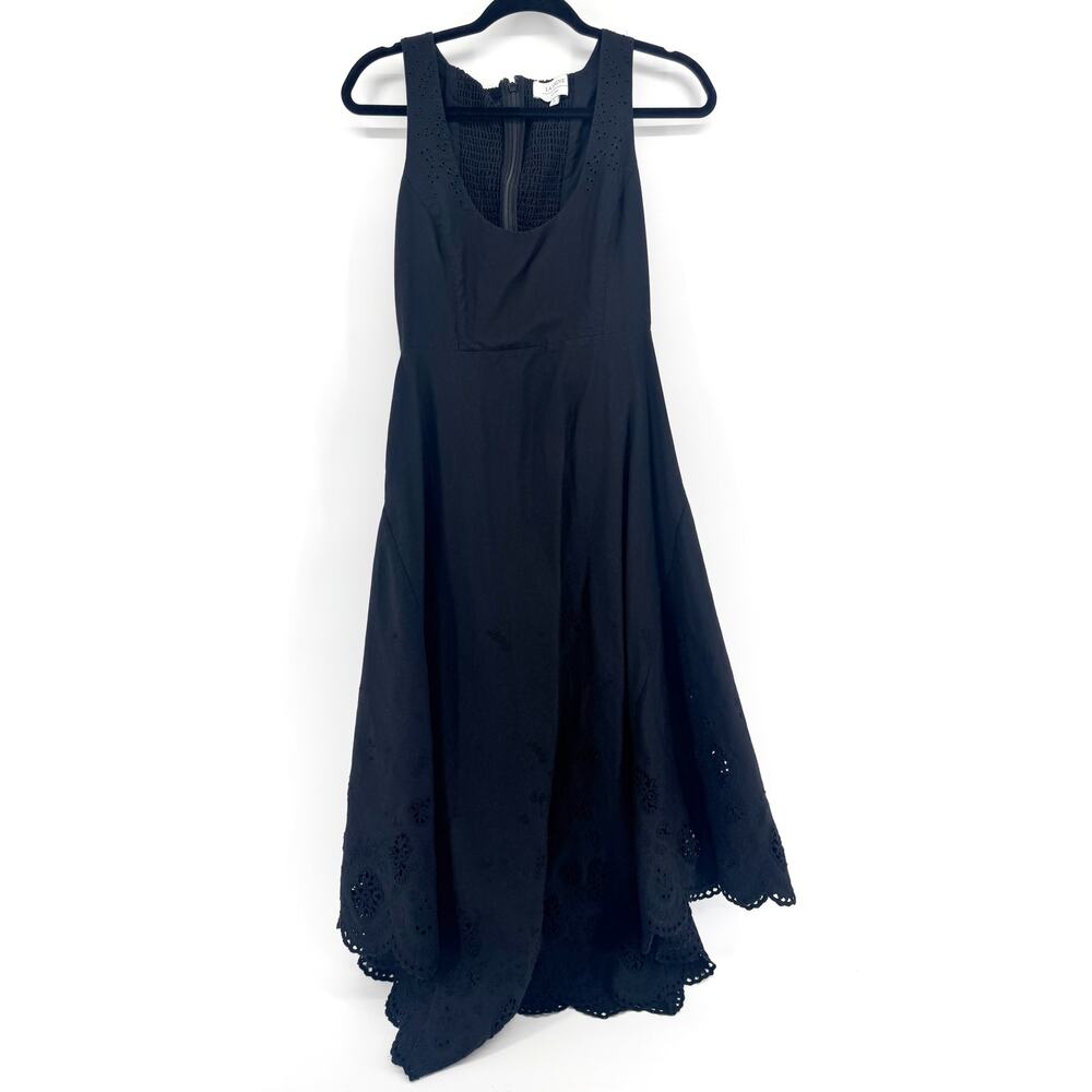 La Ligne Harper Eyelet Cotton Poplin Sleeveless Midi Dress - Size Small NWOT - Picture 2 of 7